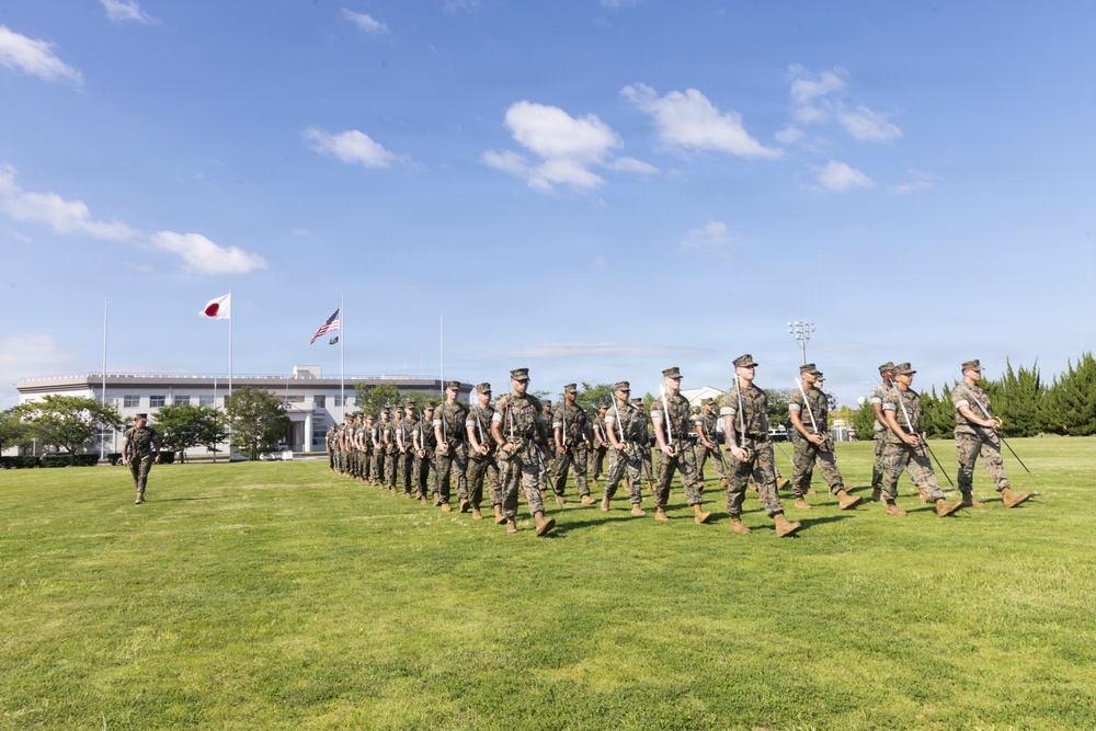 Marine Corps Air Station Iwakuni Hosts Inaugural Sergeants School: NCOs practice drill and ceremony