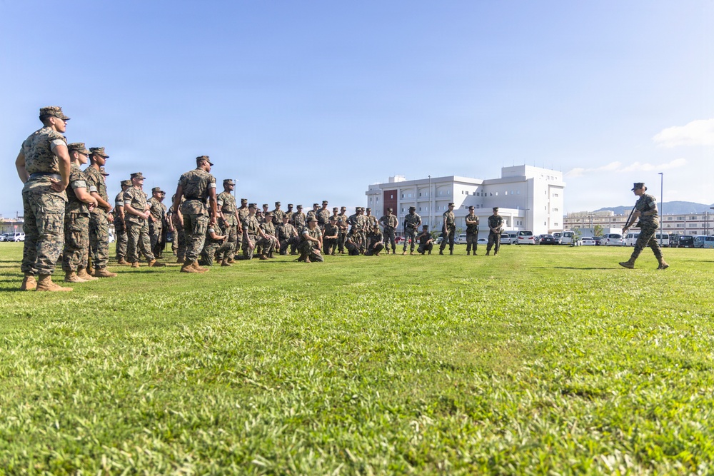 Marine Corps Air Station Iwakuni Hosts Inaugural Sergeants School: NCOs practice drill and ceremony