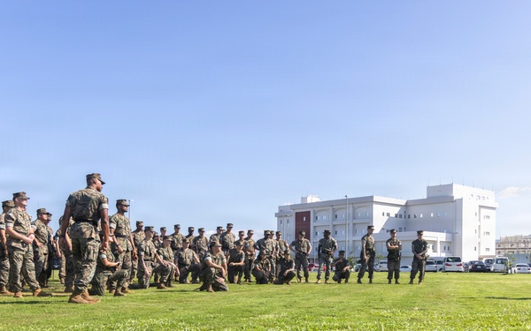 Marine Corps Air Station Iwakuni Hosts Inaugural Sergeants School: NCOs practice drill and ceremony