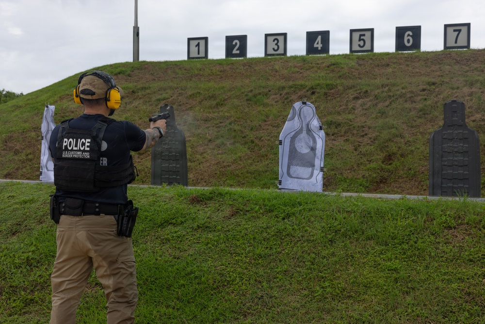 Guam Customs Border Protection Officers Conduct Live Fire Training