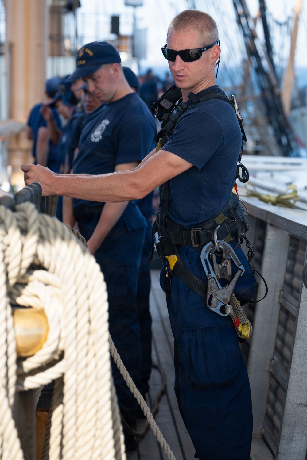 US Coast Guard Cutter Eagle participates in Sail250 Five Sisters Race to Boston