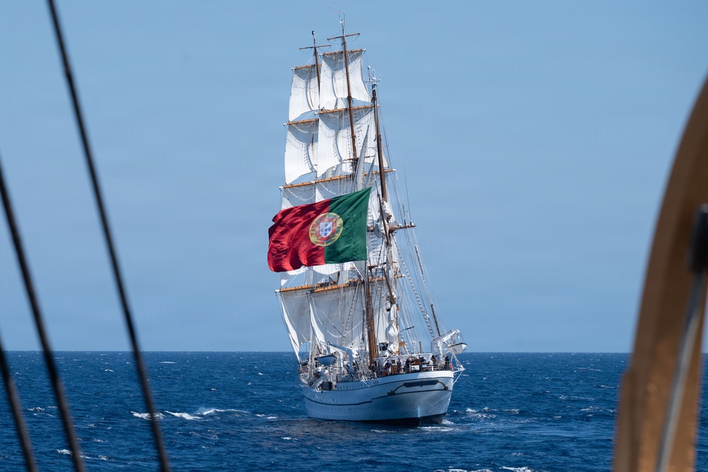 US Coast Guard Cutter Eagle participates in Sail250 Five Sisters Race to Boston