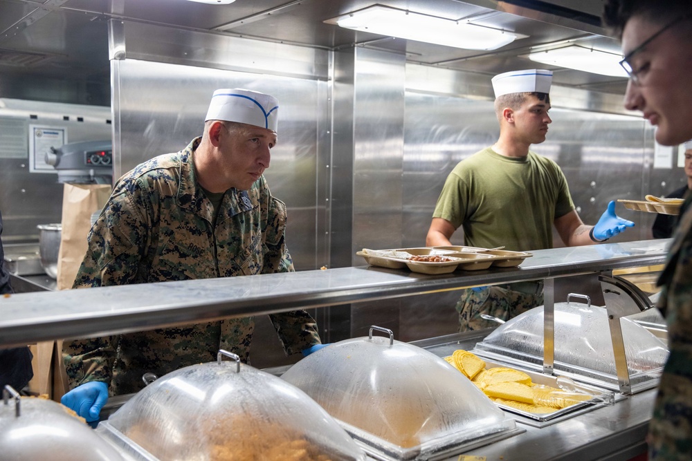 Lunch Aboard the USS Arlington (LPD 24) during INR 250