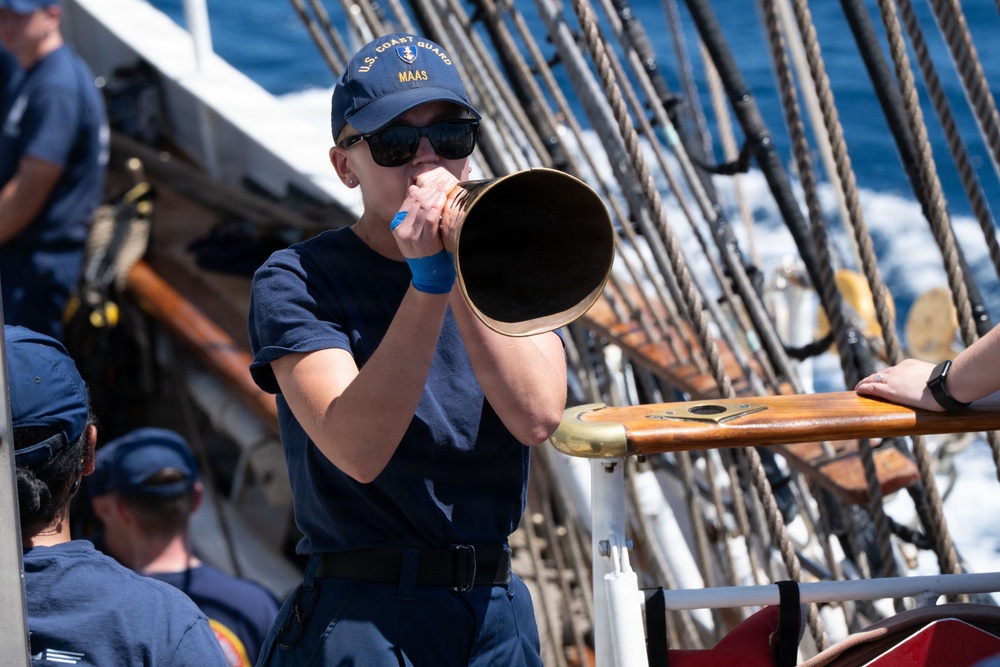 US Coast Guard Cutter Eagle participates in Sail250 Five Sisters Race to Boston