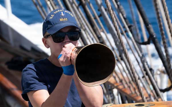 US Coast Guard Cutter Eagle participates in Sail250 Five Sisters Race to Boston