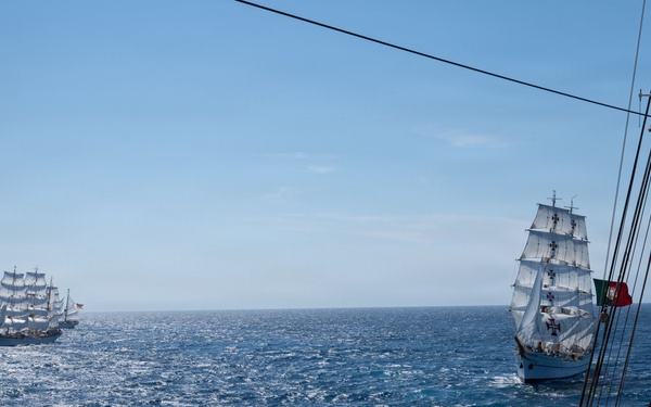US Coast Guard Cutter Eagle participates in Sail250 Five Sisters Race to Boston