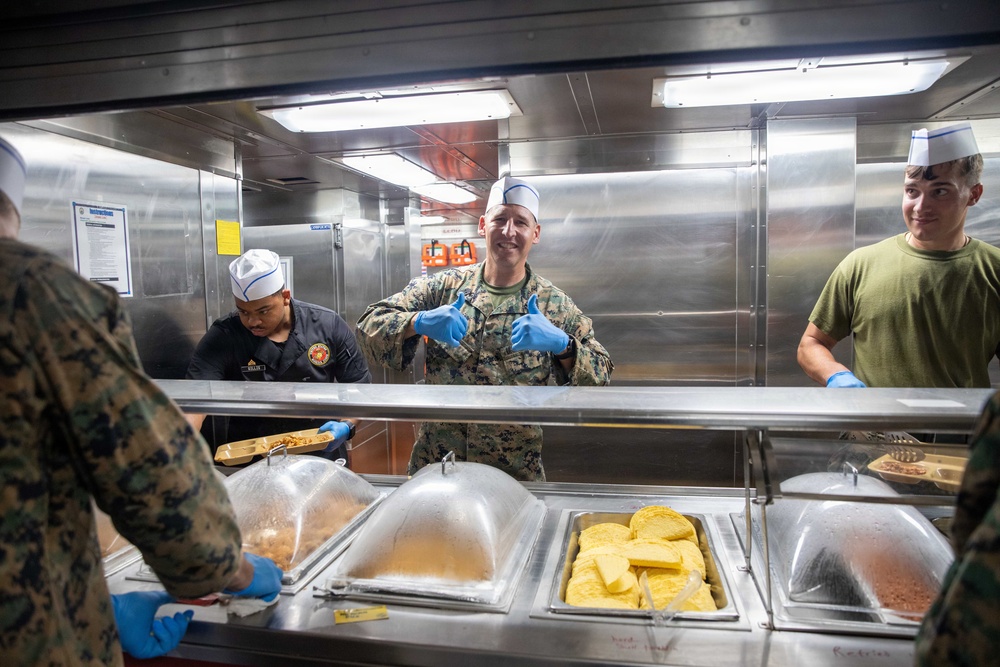 Lunch Aboard the USS Arlington (LPD 24) during INR 250