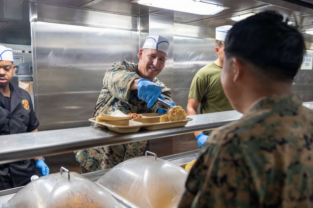 Lunch Aboard the USS Arlington (LPD 24) during INR 250
