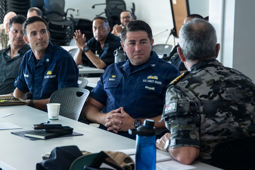 Partner nations participate in an Area Maritime Security Training and Exercise Program tabletop exercise during RIMPAC 2026