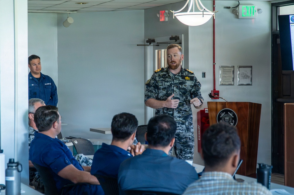 Partner nations participate in an Area Maritime Security Training and Exercise Program tabletop exercise during RIMPAC 2026