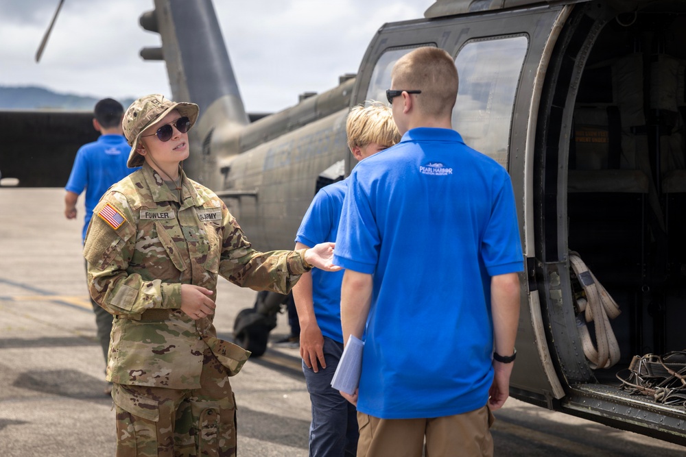 25th CAB Hosts Pearl Harbor Aviation Museum Jr. High Boys Summer Camp