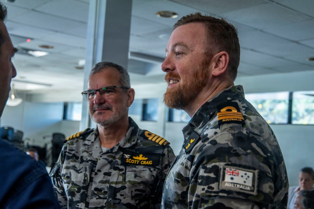 Partner nations participate in an Area Maritime Security Training and Exercise Program tabletop exercise during RIMPAC 2026