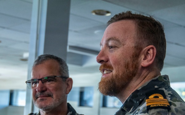 Partner nations participate in an Area Maritime Security Training and Exercise Program tabletop exercise during RIMPAC 2026