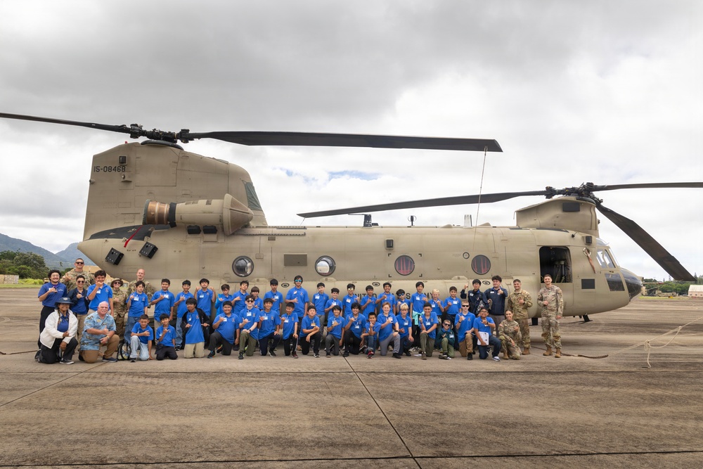 25th CAB Hosts Pearl Harbor Aviation Museum Jr. High Boys Summer Camp