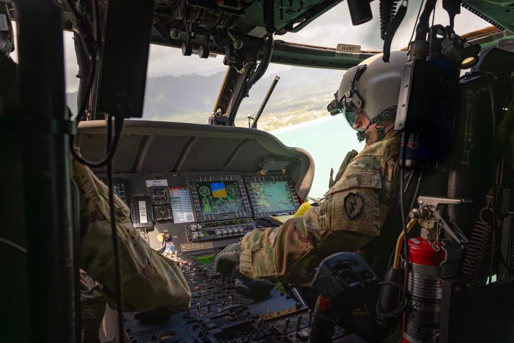 25th CAB flies over Northern Pacific Ocean during RIMPAC