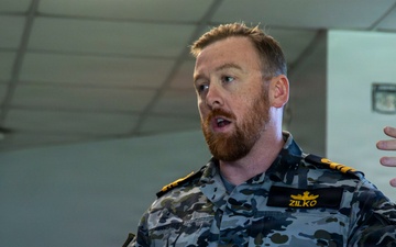 Partner nations participate in an Area Maritime Security Training and Exercise Program tabletop exercise during RIMPAC 2026