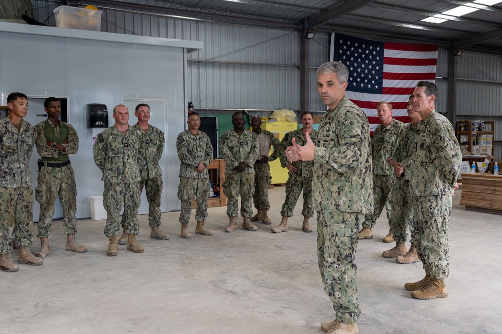 CTF 75 leadership visits NMCB 11, Civic Action Team in Palau