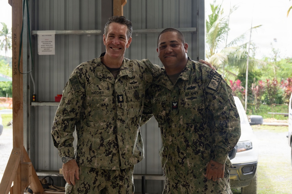 CTF 75 leadership visits NMCB 11, Civic Action Team in Palau