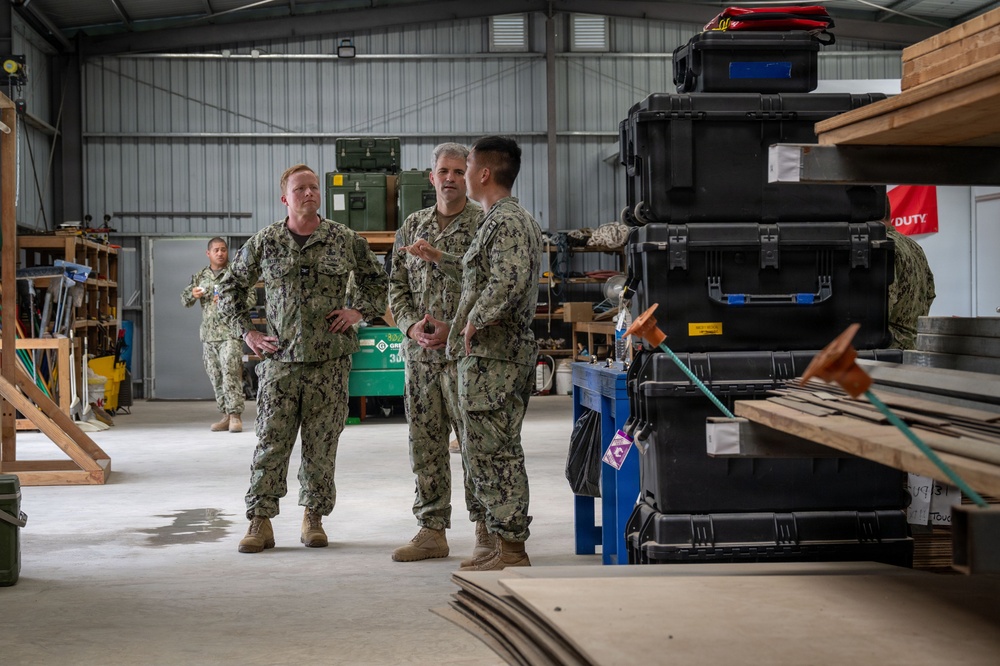 CTF 75 leadership visits NMCB 11, Civic Action Team in Palau