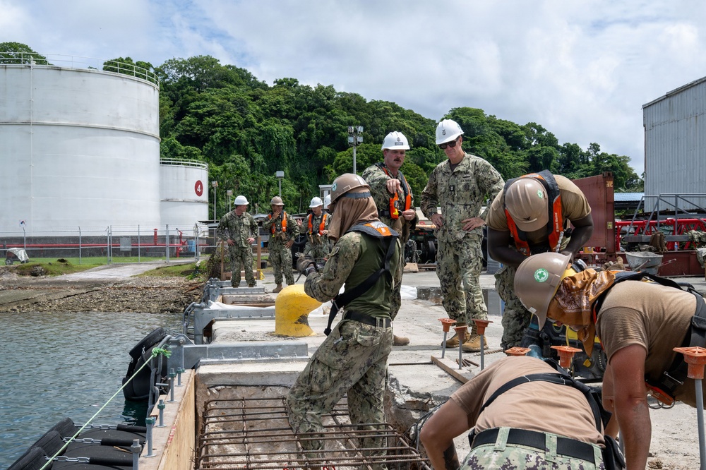 CTF 75 leadership visits NMCB 11, Civic Action Team in Palau