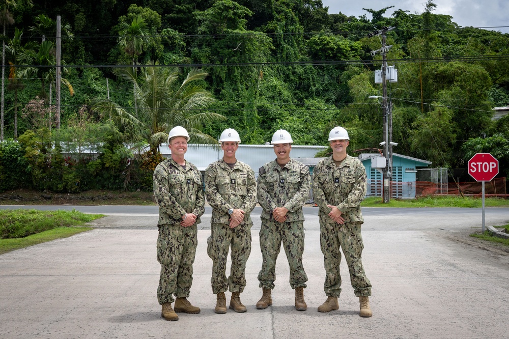 CTF 75 leadership visits NMCB 11, Civic Action Team in Palau