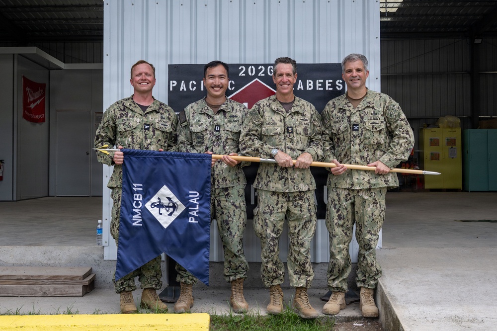 CTF 75 leadership visits NMCB 11, Civic Action Team in Palau