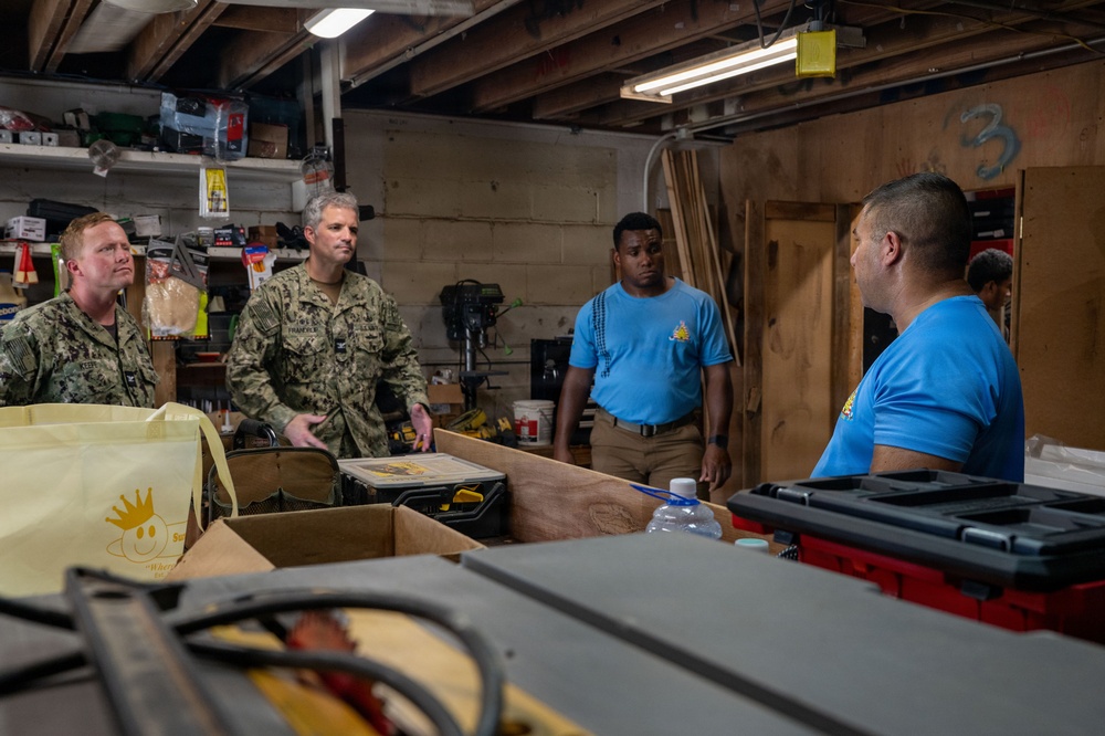 CTF 75 leadership visits NMCB 11, Civic Action Team in Palau