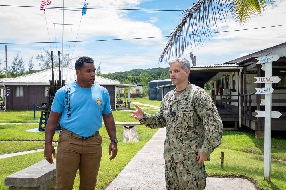 CTF 75 leadership visits NMCB 11, Civic Action Team in Palau
