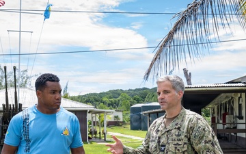 CTF 75 leadership visits NMCB 11, Civic Action Team in Palau