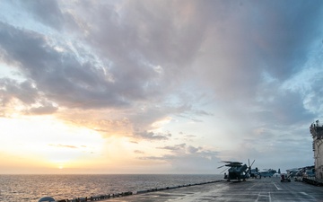 A Sunrise on the Flight Deck of USS Tripoli