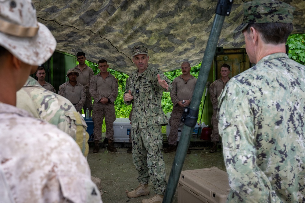 CTF 75 leadership visits Marines in Peleliu