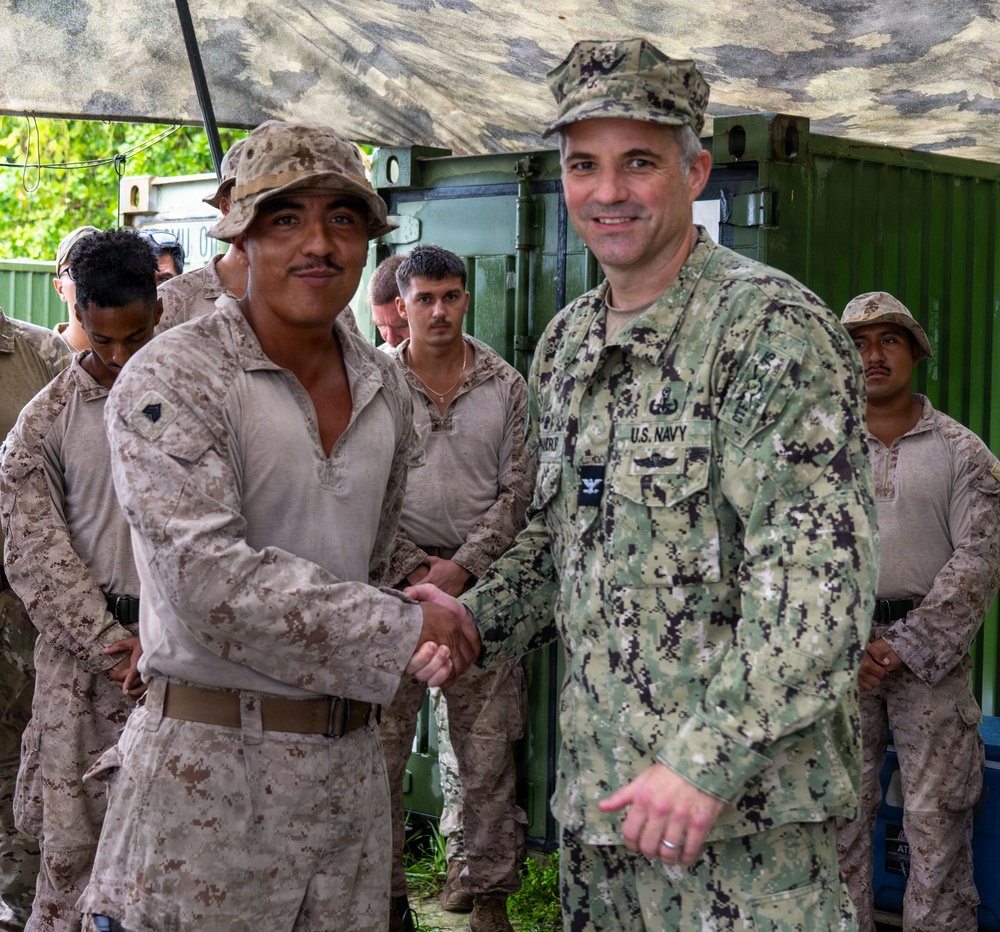 CTF 75 leadership visits Marines in Peleliu