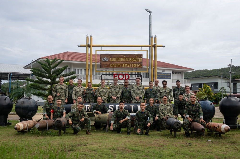 U.S. and Royal Thai Navy EOD teams perform fast rope maneuvers at CARAT 2026
