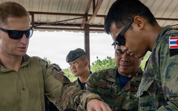 U.S. and Royal Thai Navy EOD teams perform fast rope maneuvers at CARAT 2026