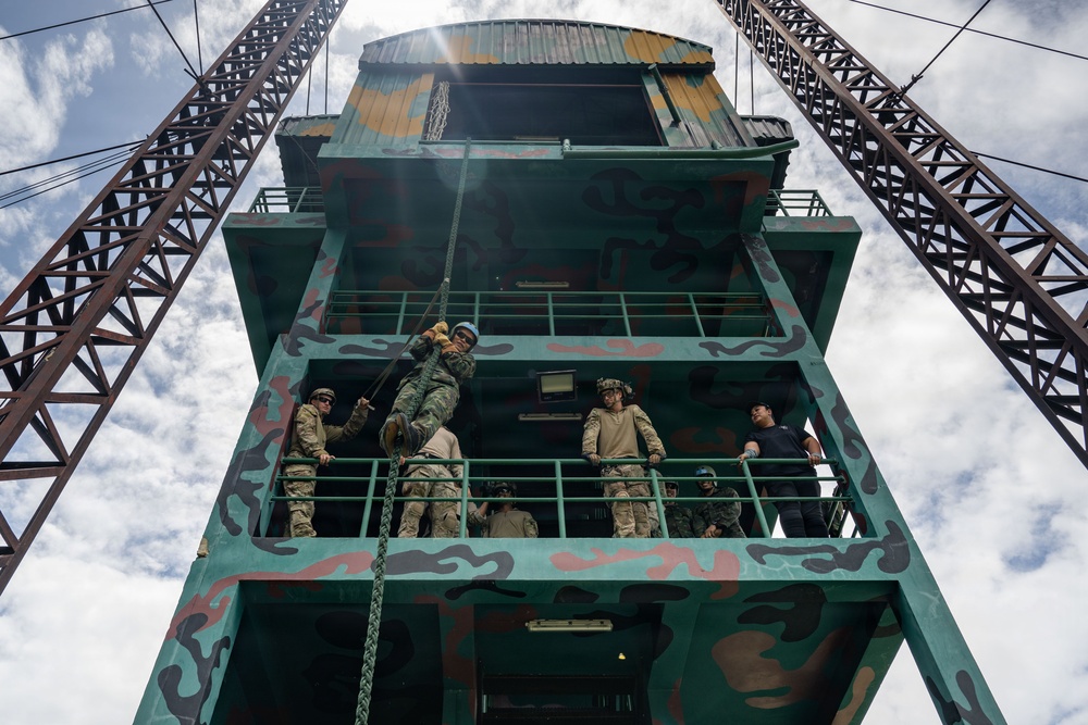 U.S. and Royal Thai Navy EOD teams perform fast rope maneuvers at CARAT 2026