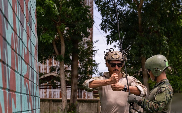 EODMU 5 conducts rappelling exercise with the Royal Thai Navy during CARAT 2026