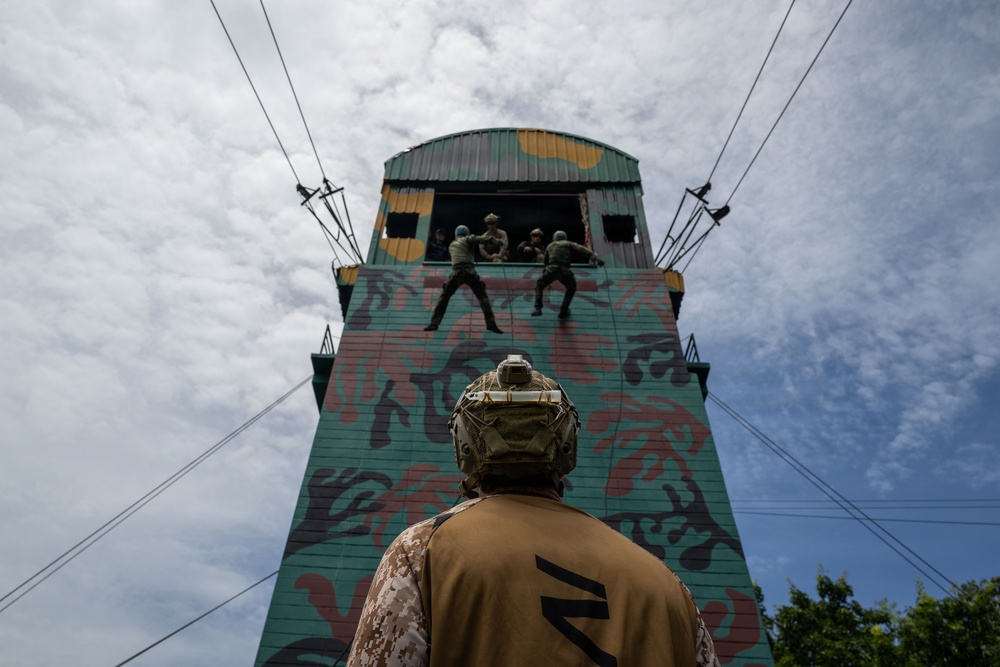 EODMU 5 conducts rappelling exercise with the Royal Thai Navy during CARAT 2026