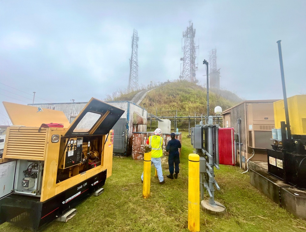 U.S. Coast Guard makes repairs to Mt. Alutom R21 tower in Guam
