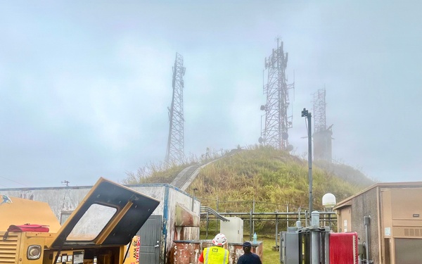 U.S. Coast Guard makes repairs to Mt. Alutom R21 tower in Guam