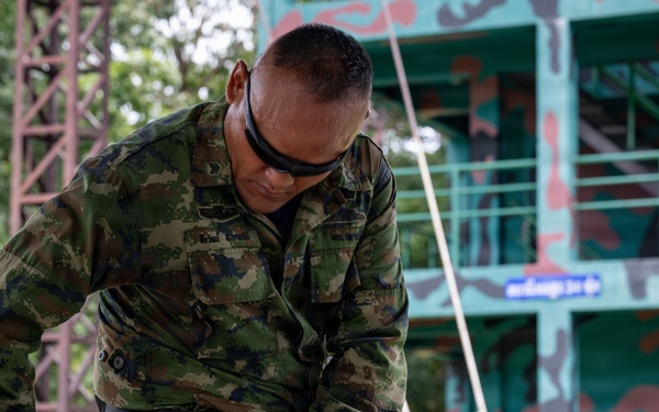 EODMU 5 conducts rappelling exercise with the Royal Thai Navy during CARAT 2026