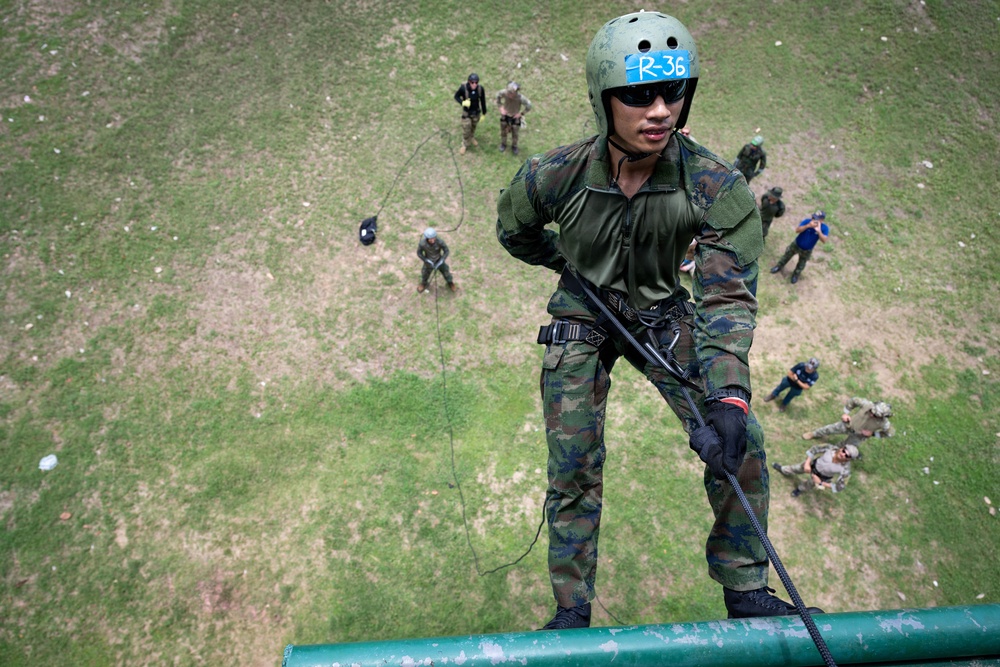 EODMU 5 conducts rappelling exercise with the Royal Thai Navy during CARAT 2026
