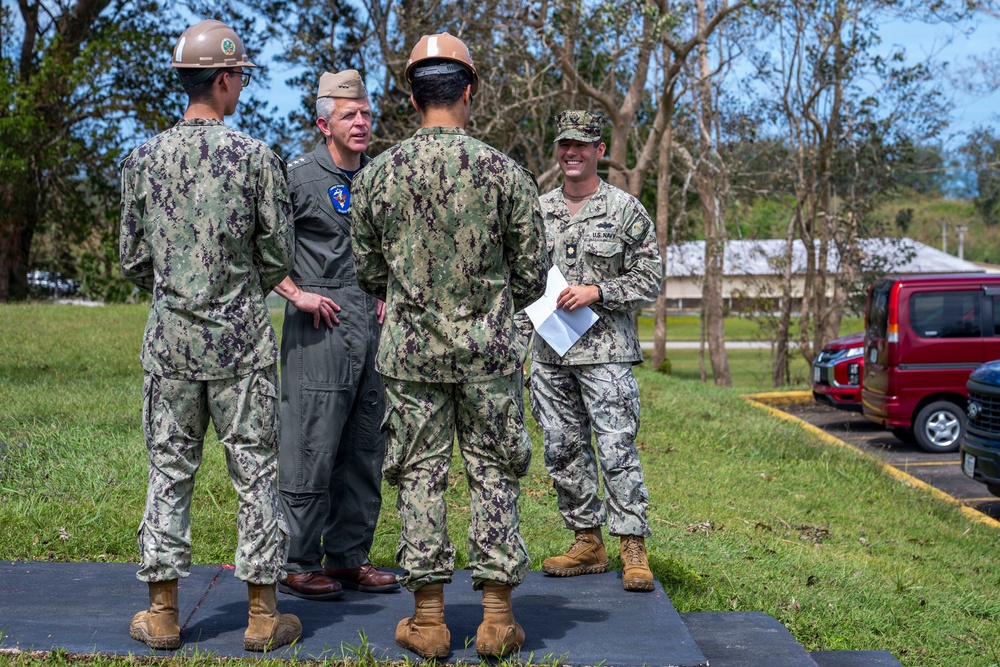 Vice Adm. Hannifin Visits Naval Base Guam