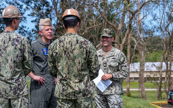 Vice Adm. Hannifin Visits Naval Base Guam
