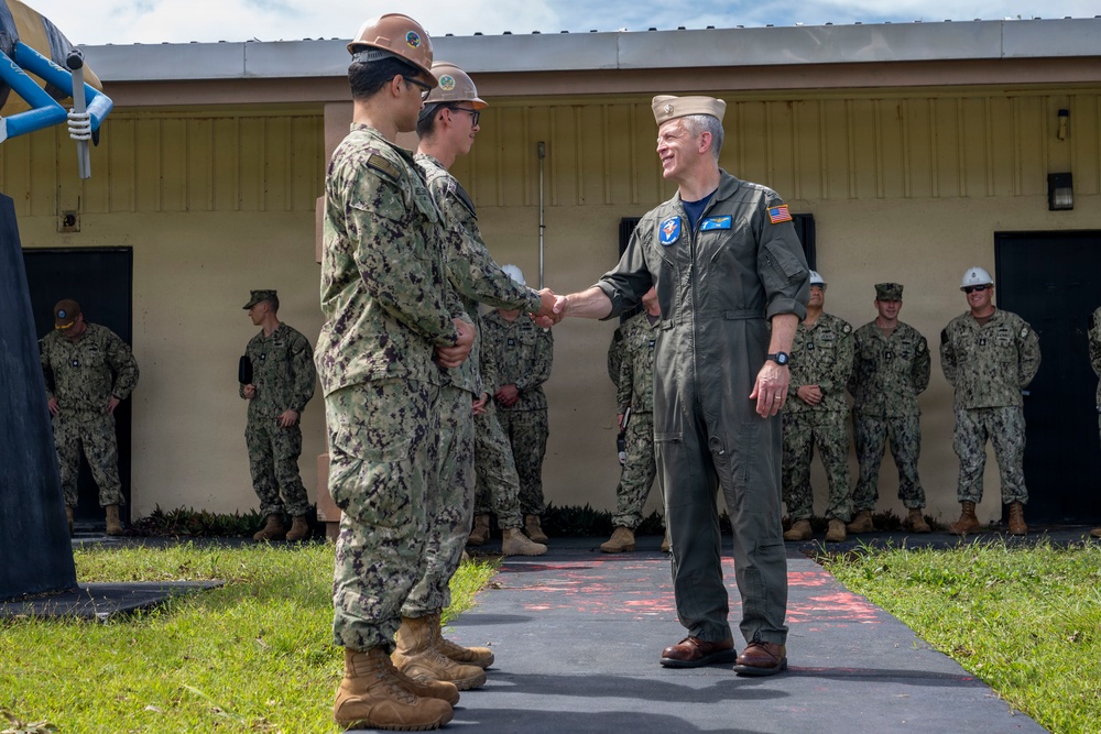 Vice Adm. Hannifin Visits Naval Base Guam