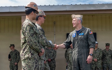 Vice Adm. Hannifin Visits Naval Base Guam
