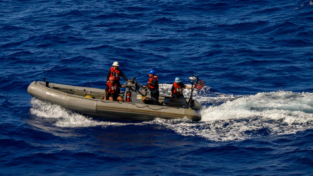 USS Theodore Roosevelt small boat operations during RIMPAC 2026
