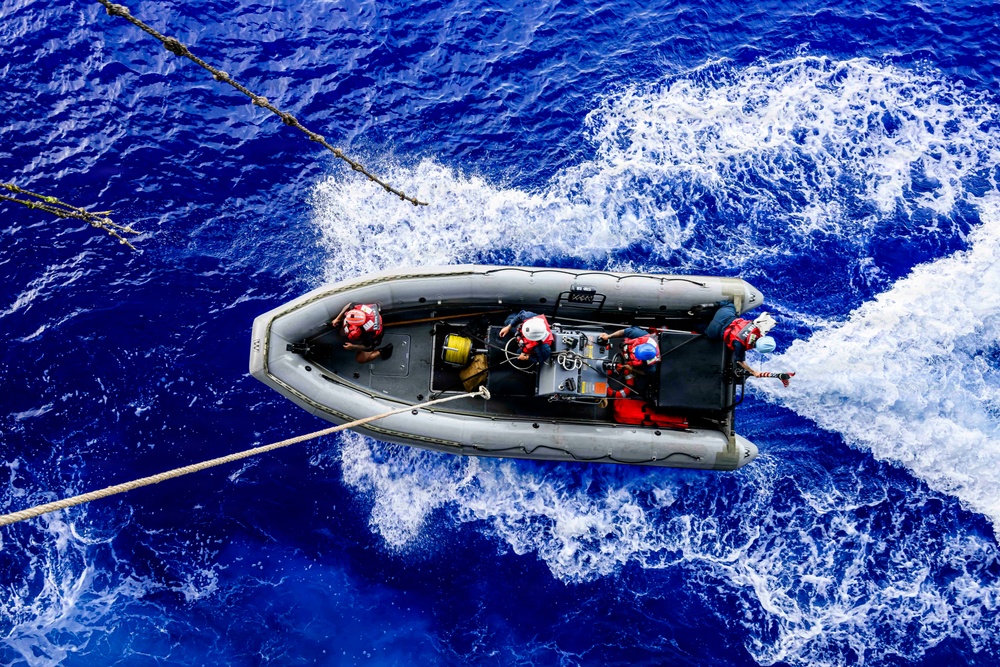 USS Theodore Roosevelt small boat operations during RIMPAC 2026