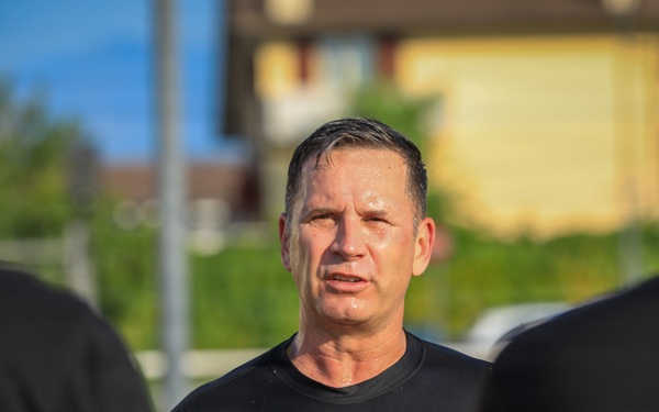 USAFRICOM command senior enlisted leader joins SETAF-AF Soldiers for physical readiness training