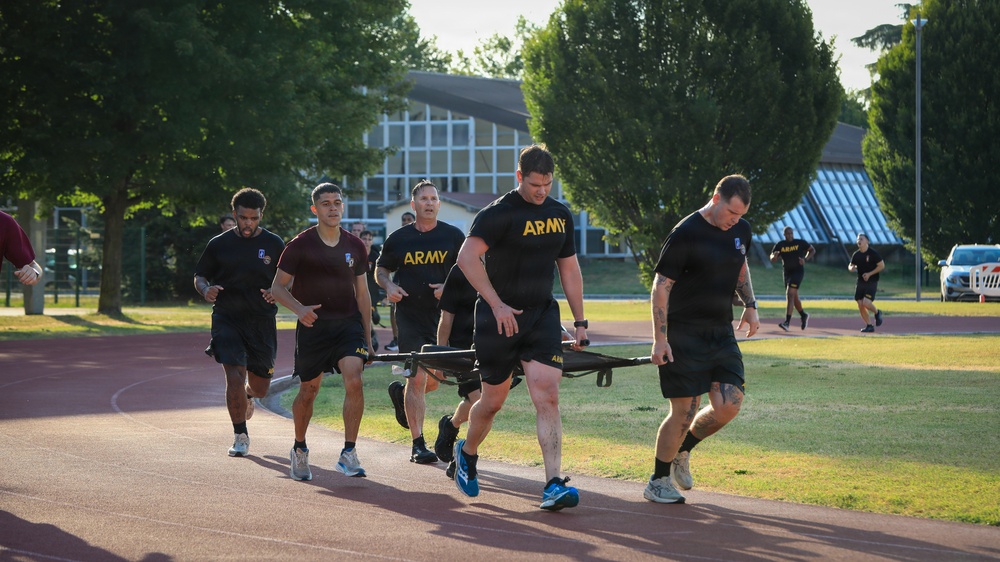 USAFRICOM command senior enlisted leader joins SETAF-AF Soldiers for physical readiness training