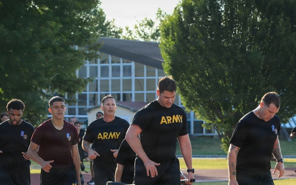 USAFRICOM command senior enlisted leader joins SETAF-AF Soldiers for physical readiness training